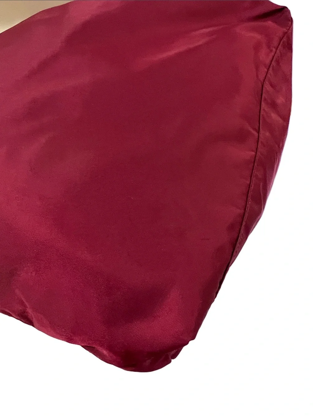 Prada Tessuto Robot Doll Tote in Barolo / Burgundy with long strap